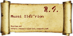 Muzsi Ilárion névjegykártya